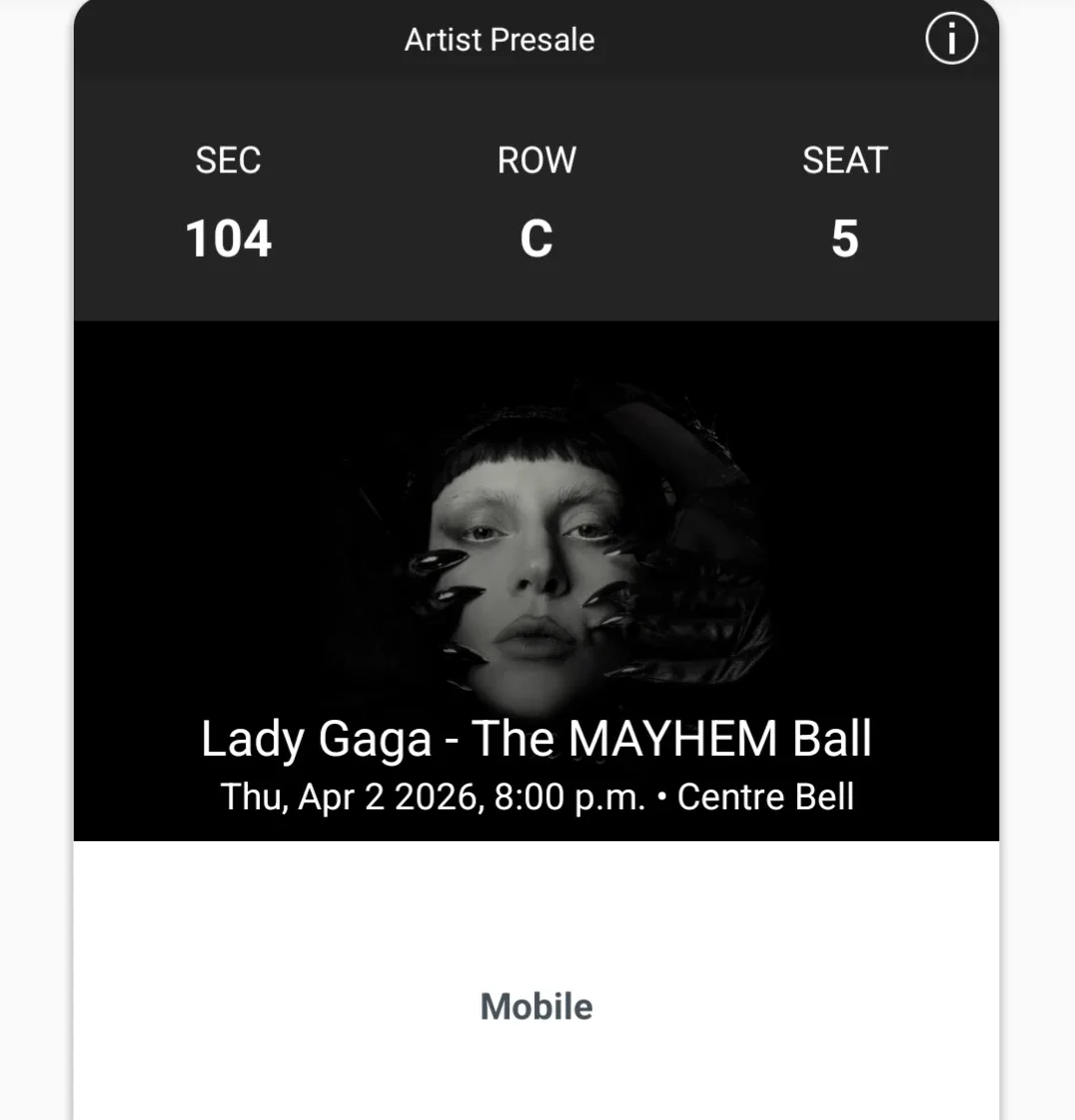 Lady Gaga - The MAYHEM Ball Tickets