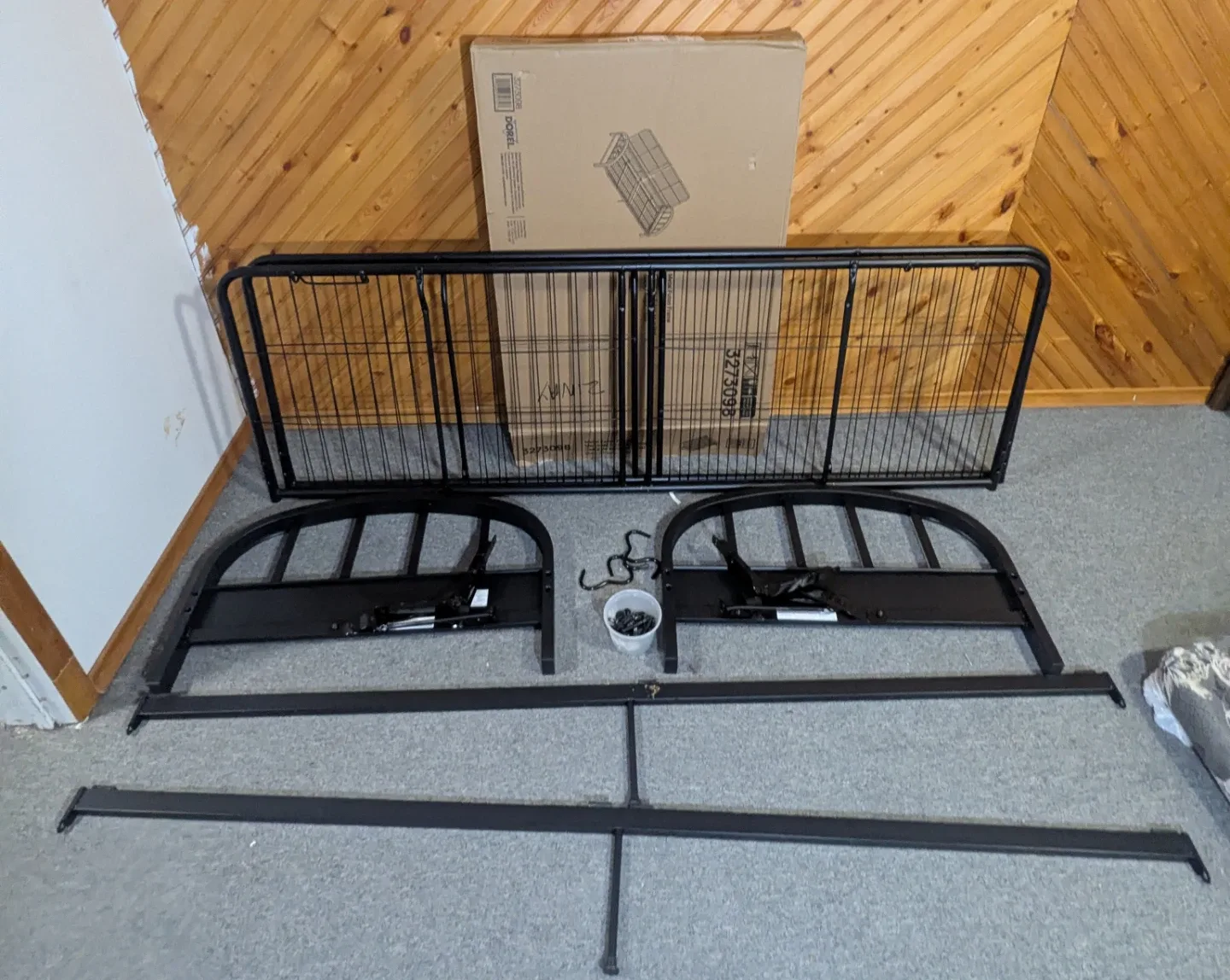 Metal Futon Frame - Black with mattress and Sofa cover image indicator(2)