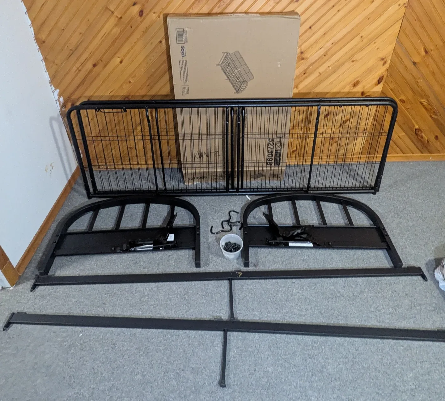 Metal Futon Frame - Black with mattress and Sofa cover image indicator(3)