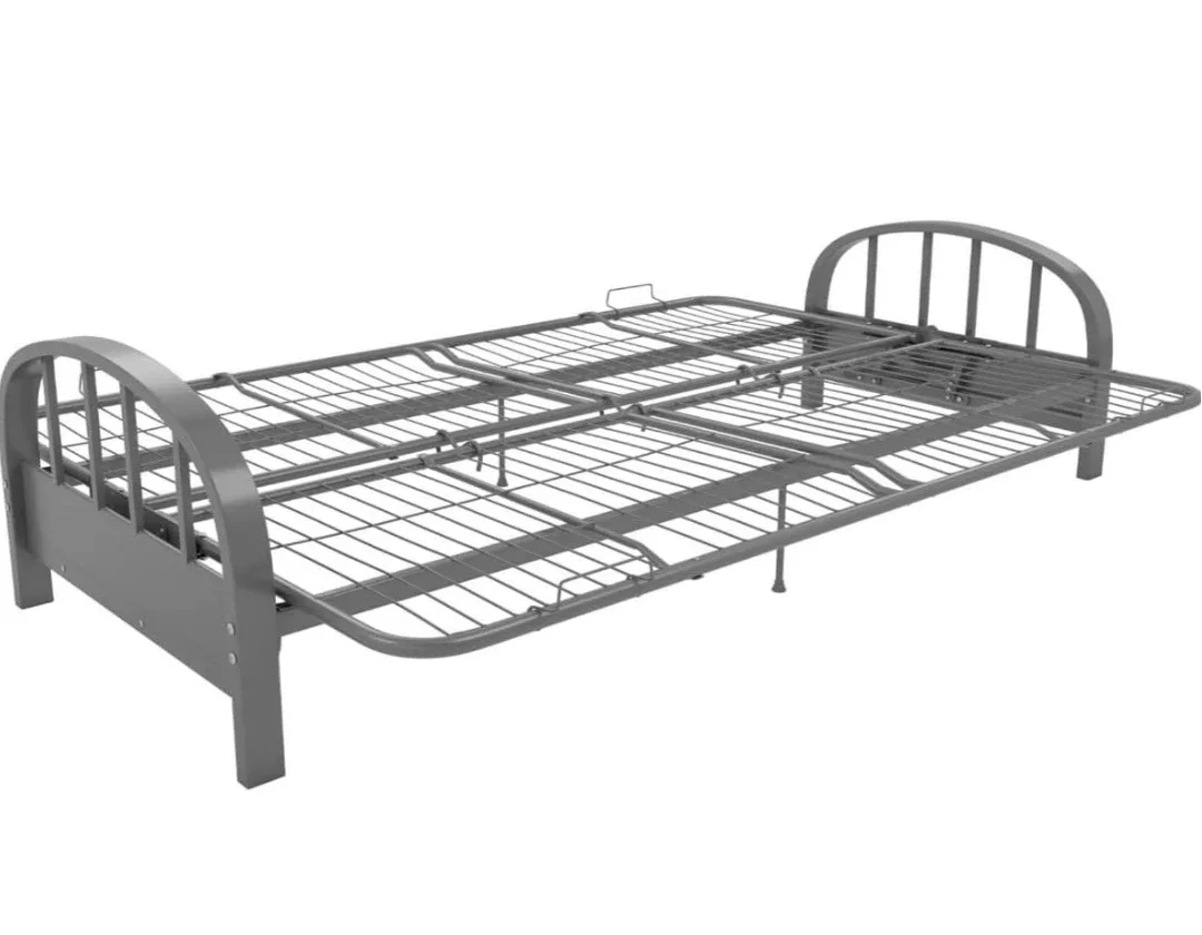 Metal Futon Frame - Black with mattress and Sofa cover image indicator(5)