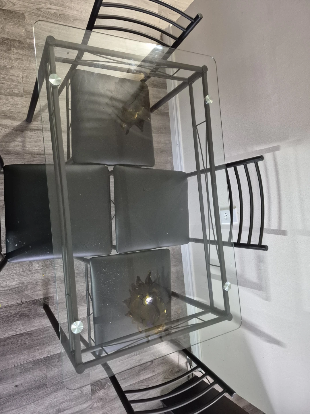 Glass Top Dining Table with  free 4 Chairs - photo 2