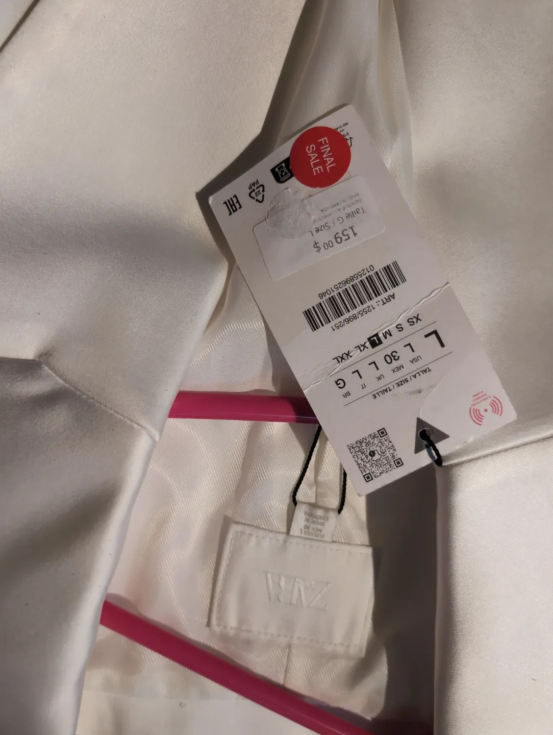 Zara White Blazer - Size Large image indicator(2)