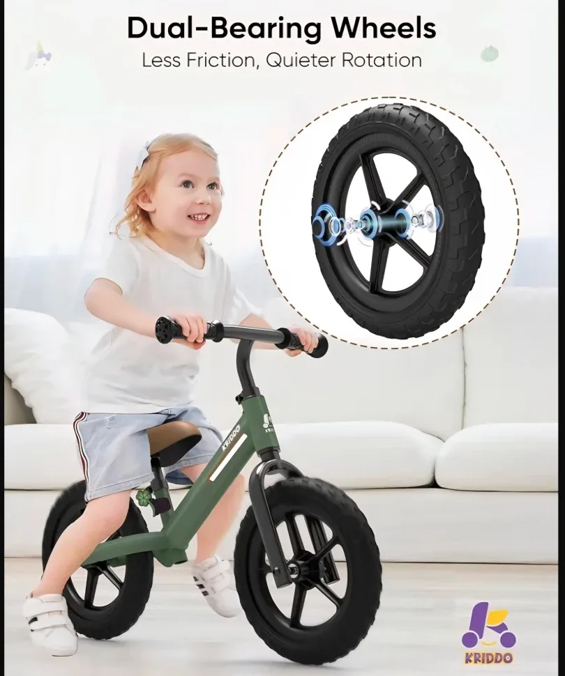 KRIDDO Balance Bike - Green image indicator(2)