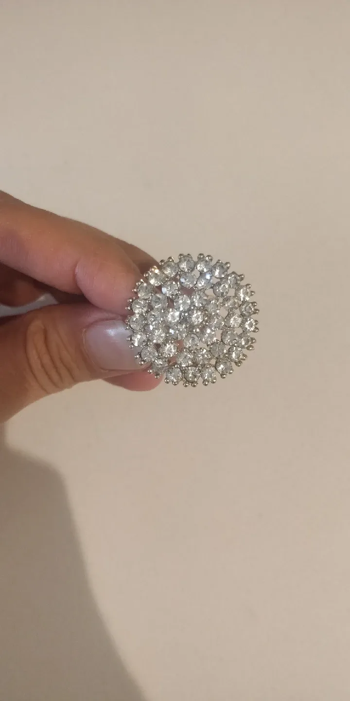 Rhinestone Flower Ring