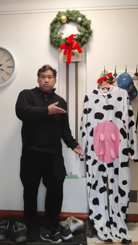 Spooktacular Creations Cow Adult Hooded Jumpsuit - Size M - photo 3