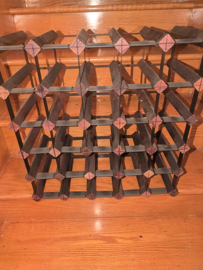 Wood & Metal Wine Rack