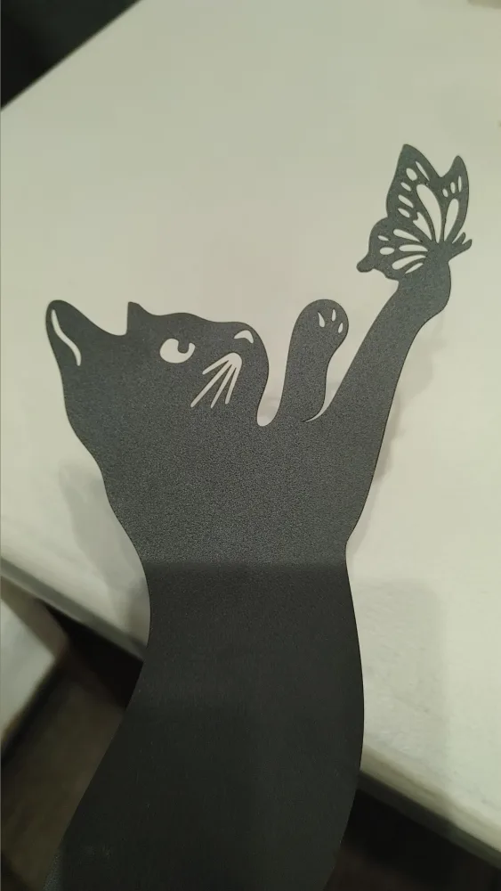 Garden Decoration Metal Cat Garden Stake - Black image indicator(5)