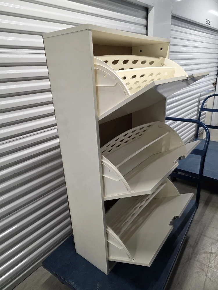 White Ikea Stall Shoe Cabinet with 3 compartments - photo 3