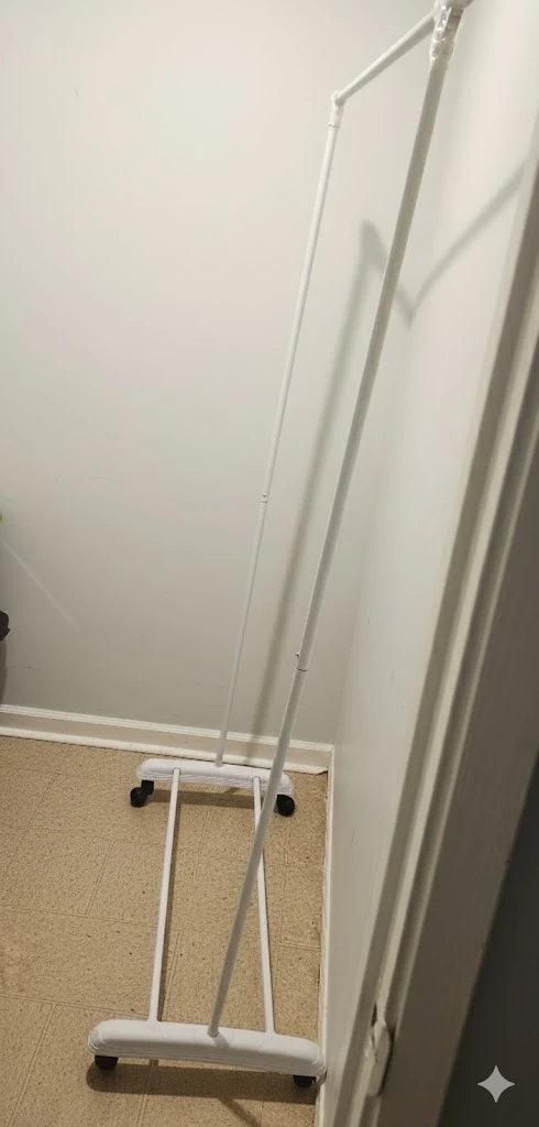 Rolling Clothes Rack - White