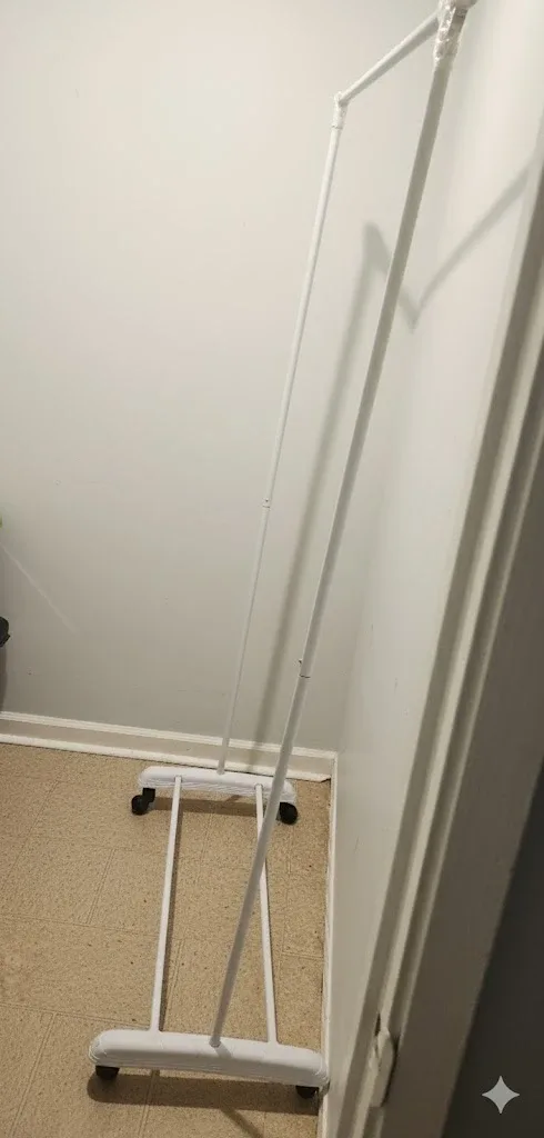 Rolling Clothes Rack - White