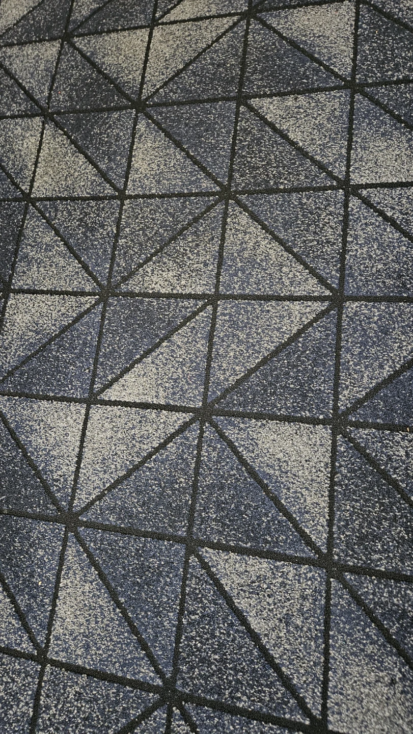Geometric Patterned Area Rug - Blue/Grey - photo 2