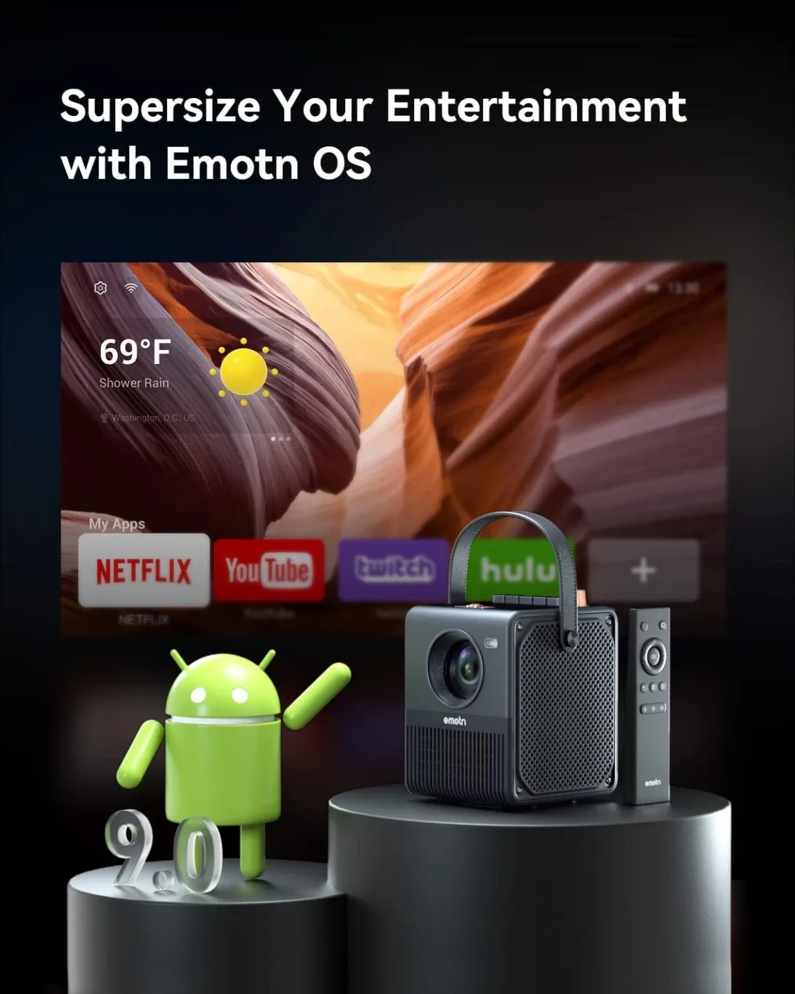 Brand New Emotn Battery Powered Smart Projector For Sale 🥕 image indicator(5)