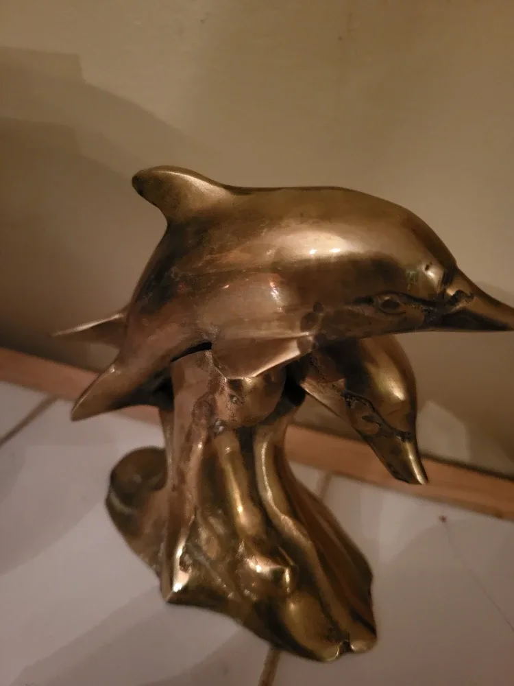 Brass Dolphin Sculpture image indicator(3)
