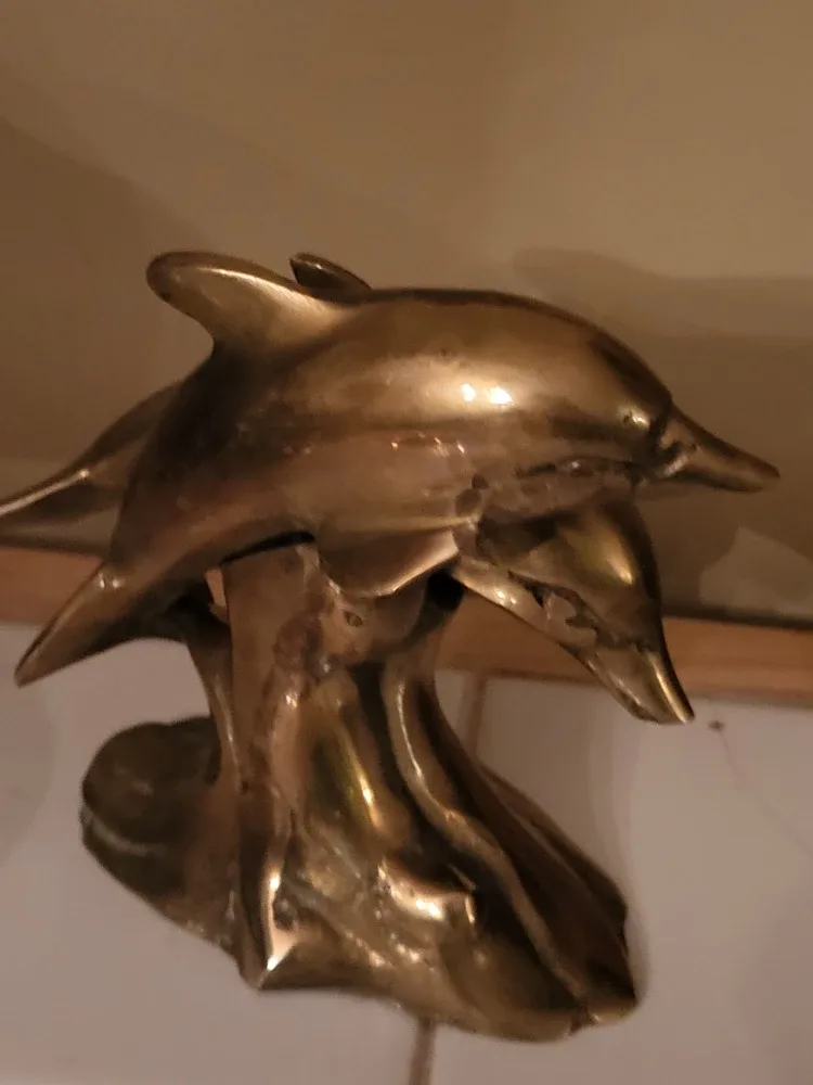 Brass Dolphin Sculpture image indicator(4)