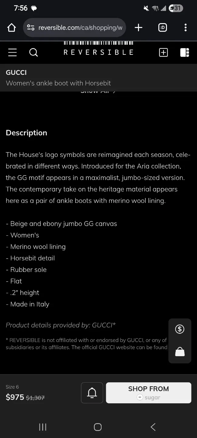 Gucci GG Jumbo Logo Horsebit Shearling Lined Boots image indicator(8)