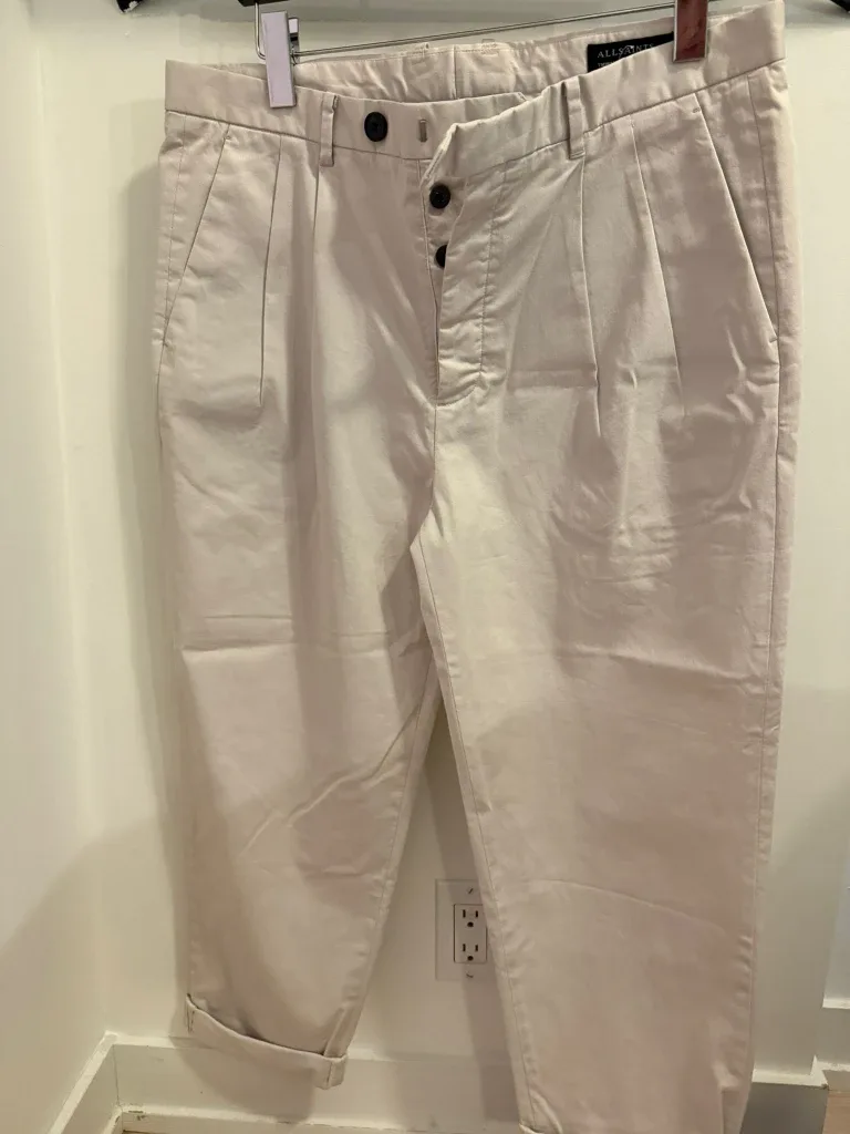 AllSaints Creamy Beige Trousers Size 32 AllSaints