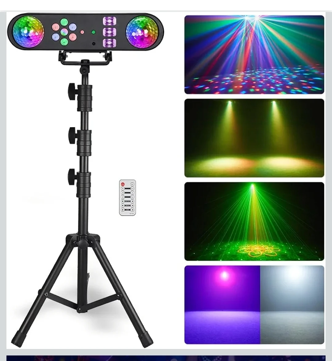 5-in-1 DJ Party Light Bar w/ Stand – RGB, Strobe, UV