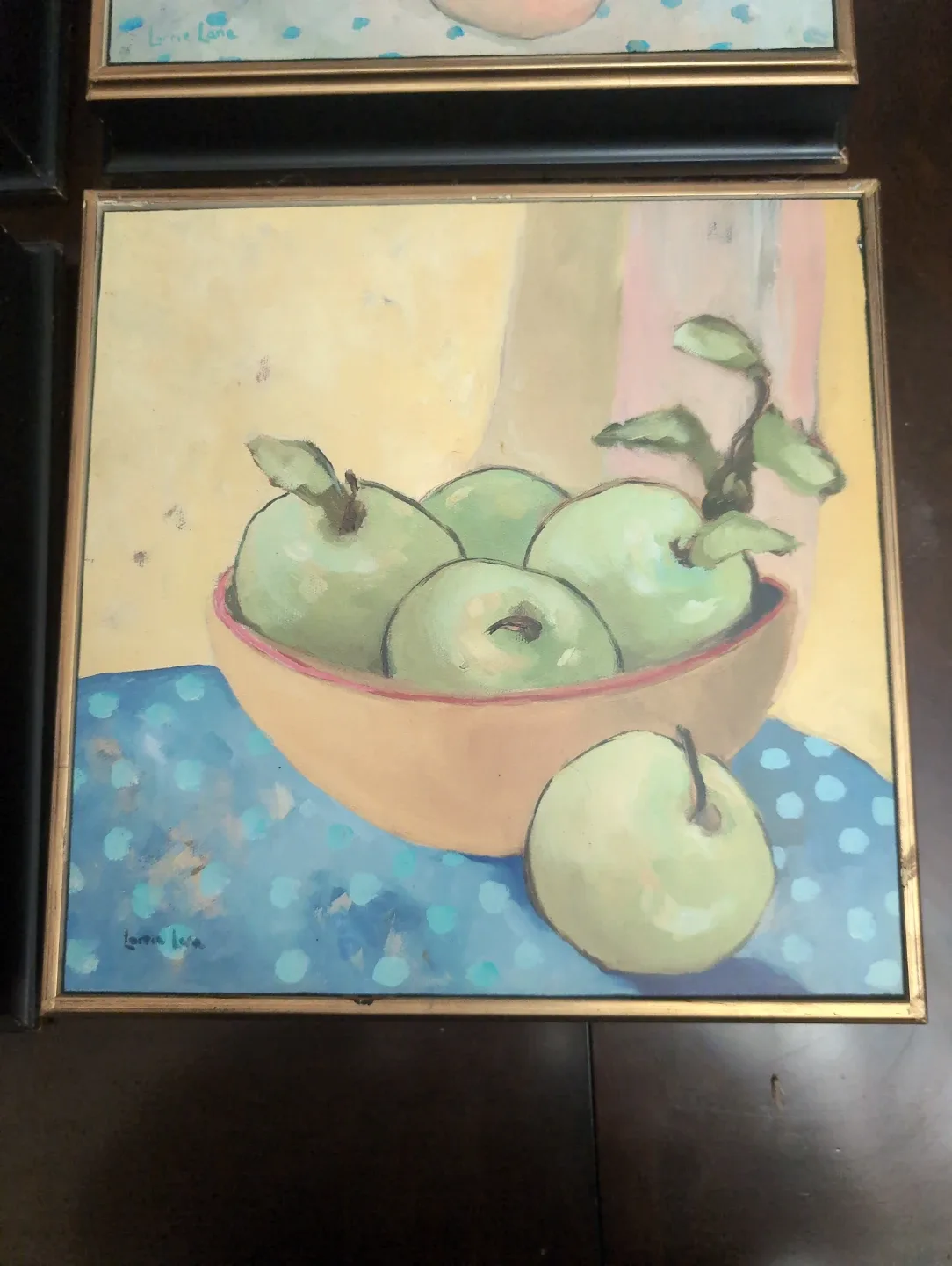 Set of 4 Fruit Still Life Paintings by Lorrie Lane image indicator(3)