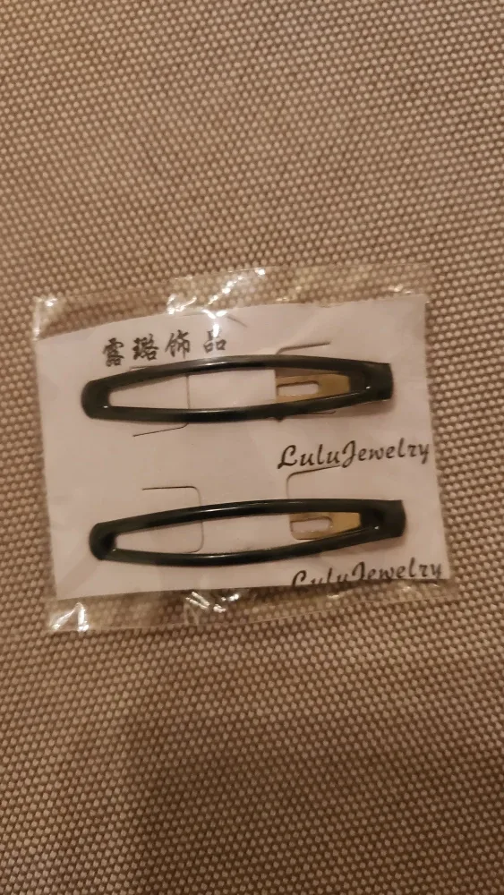 Lulu Jewelry Black Hair Clips - New