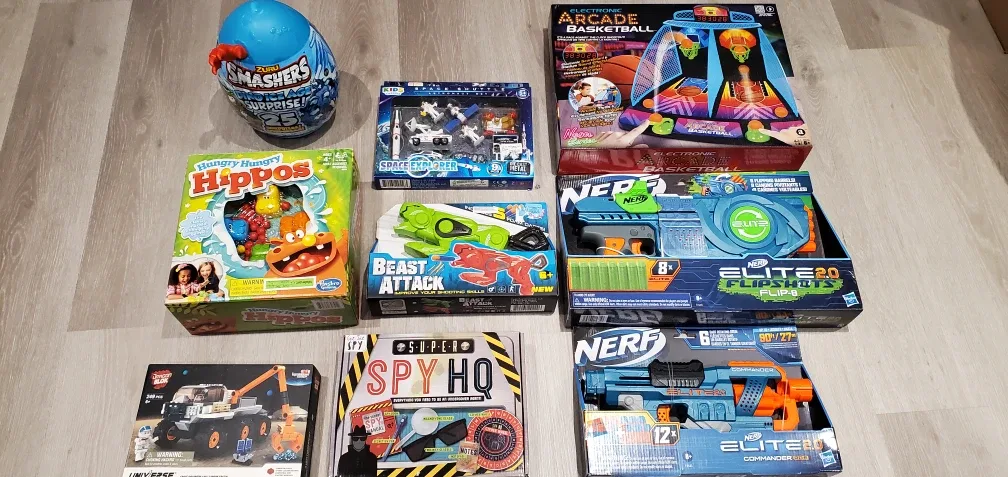 Variety of New Toys - Nerf, Hungry Hippos, & More!