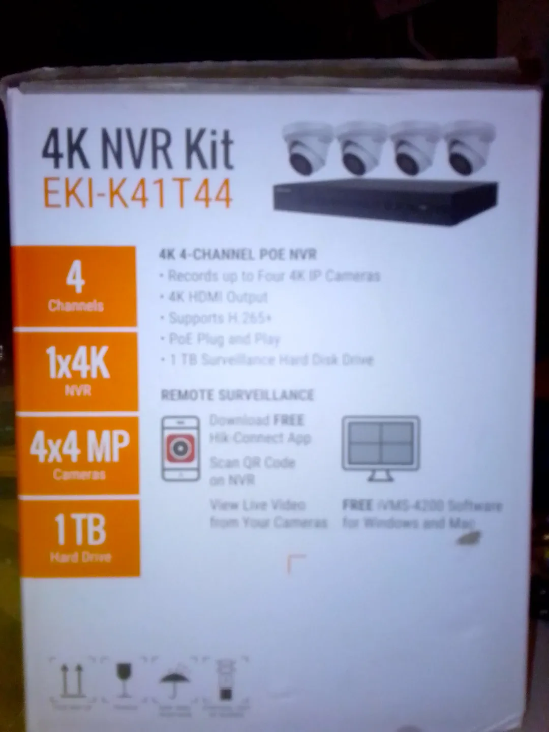 Hikvision 4K NVR Kit EKI-K41T44