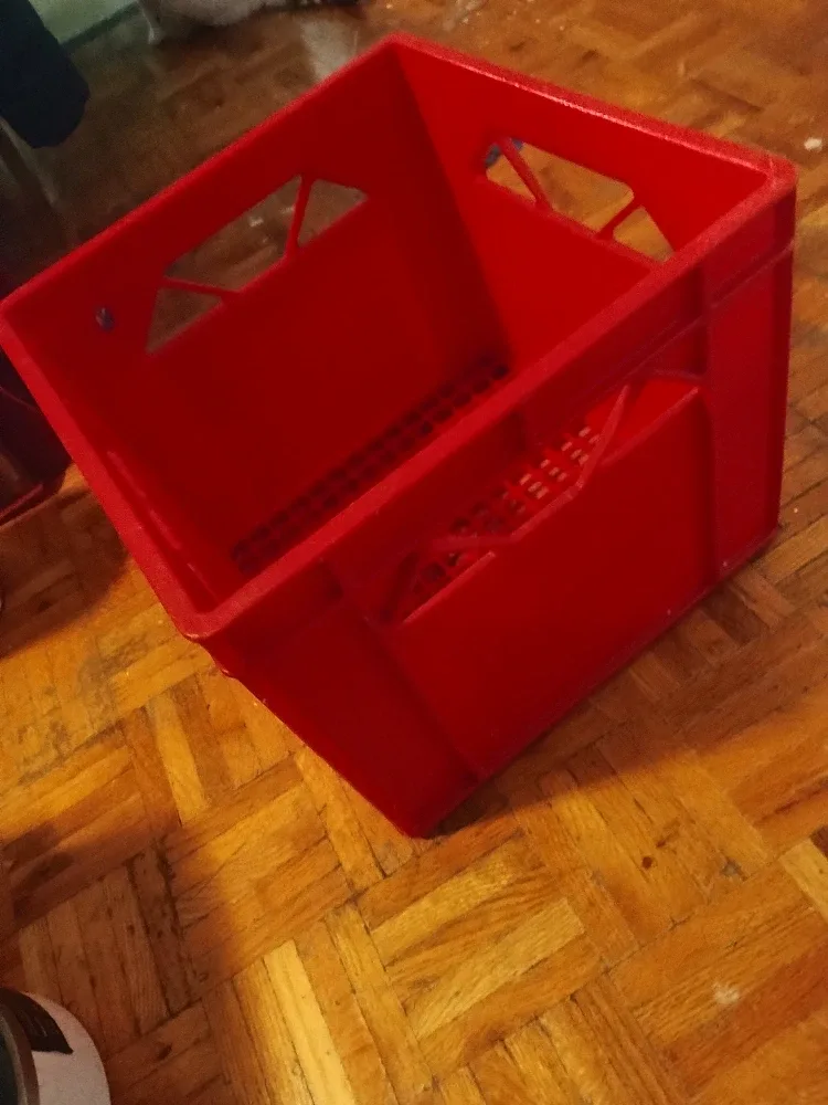 Red Plastic Storage Crate