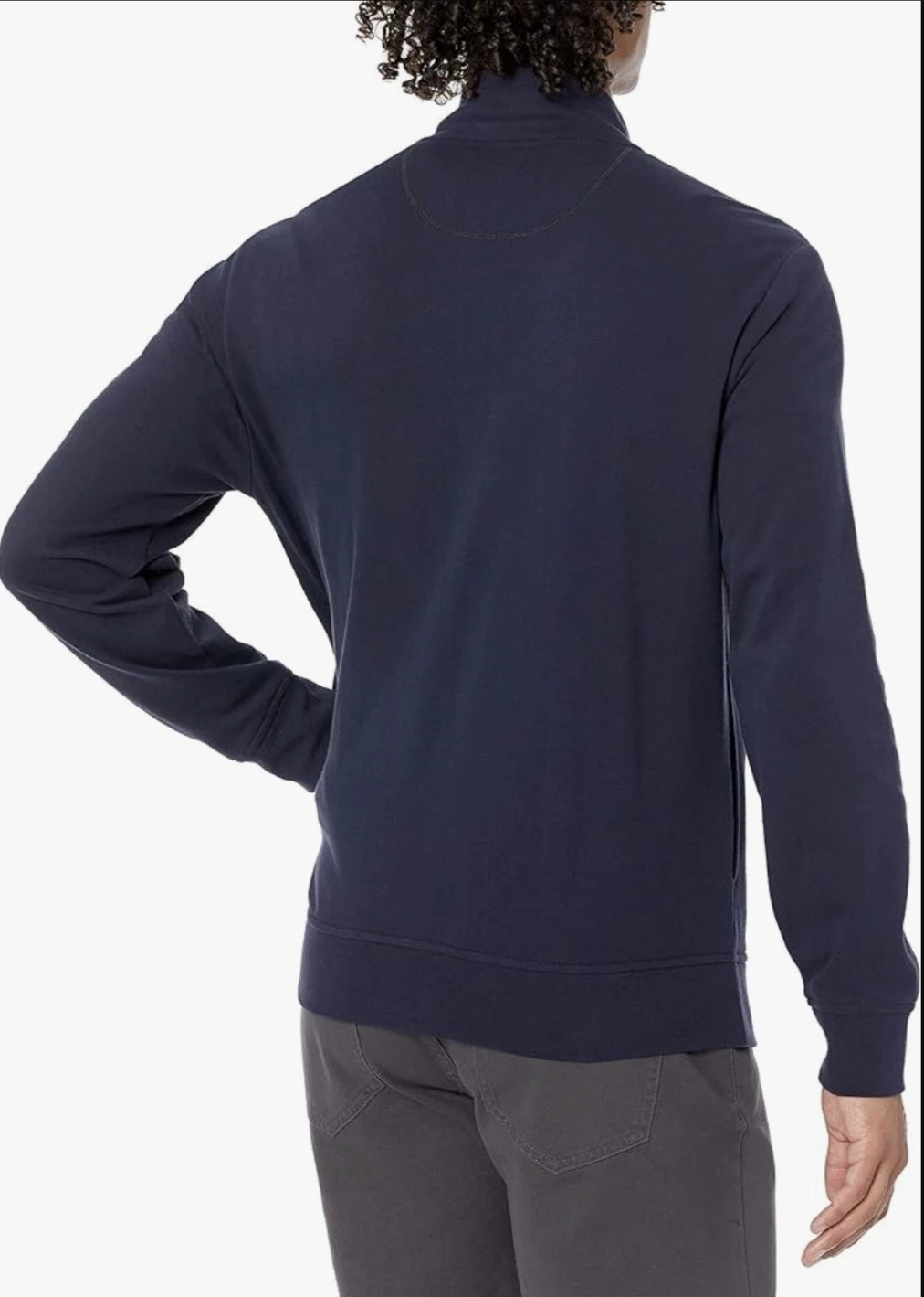 Amazon Essentials Men's Navy Blue Full-Zip Mock Jacket - photo 3