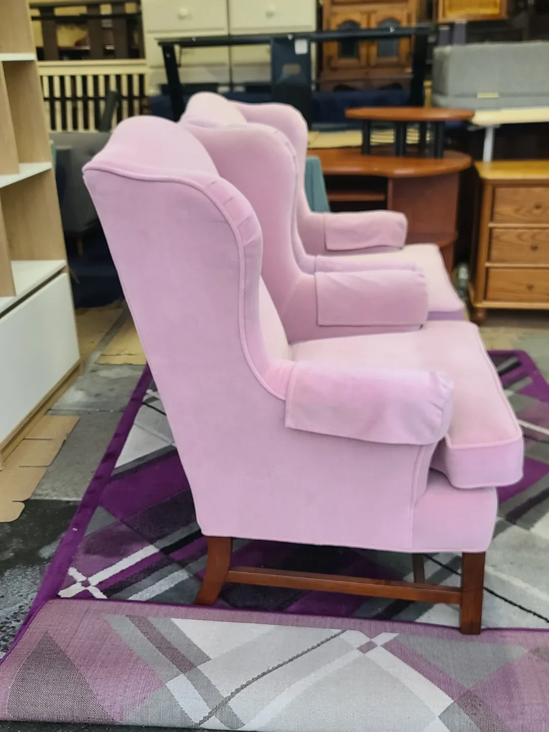 Sklar Peppler Pink Wingback Chairs - Set of 2 image indicator(2)