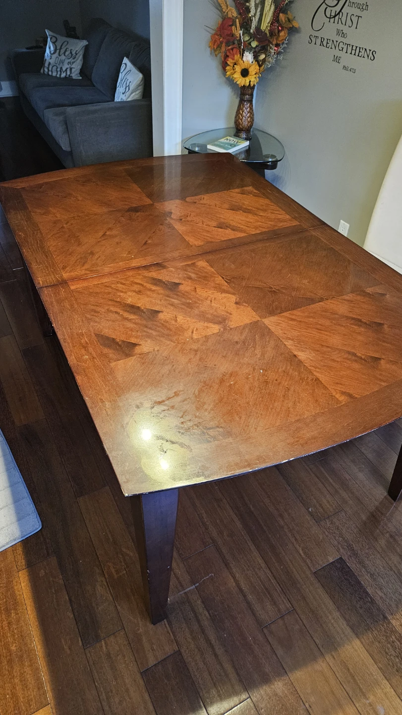 Wooden Dining Table with 4 Chairs