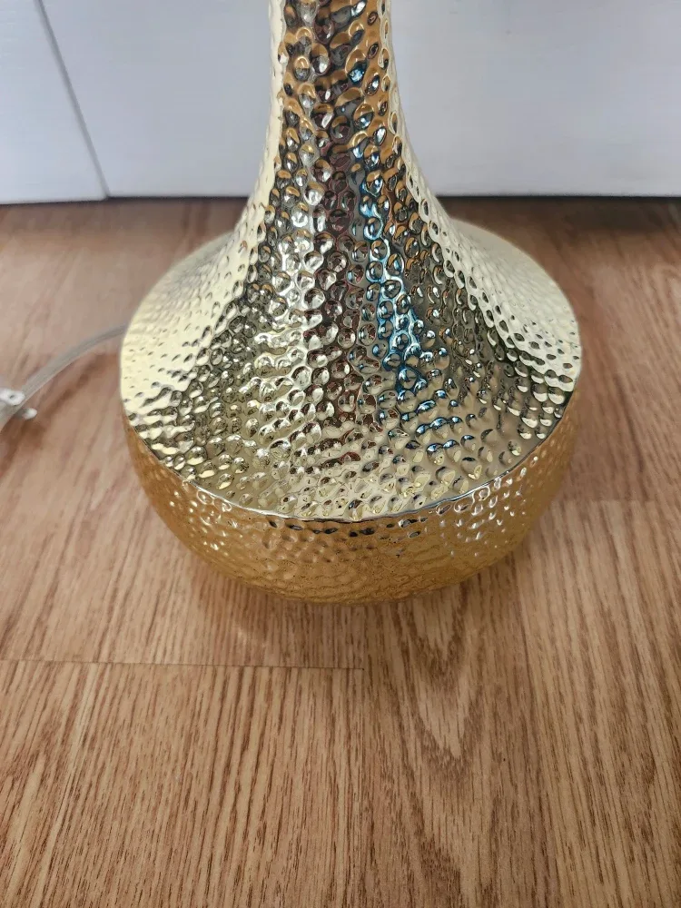 Gold Table Lamp with Brown Shade image indicator(4)