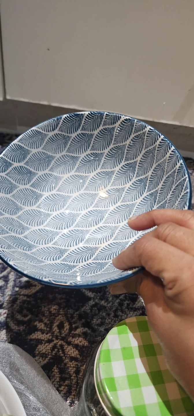 Set of 2 Patterned Serving Bowl