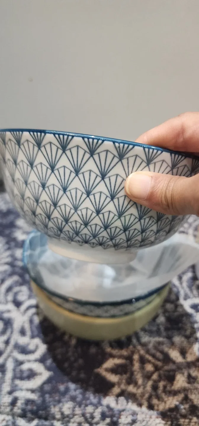 Set of 2 Patterned Serving Bowl image indicator(2)