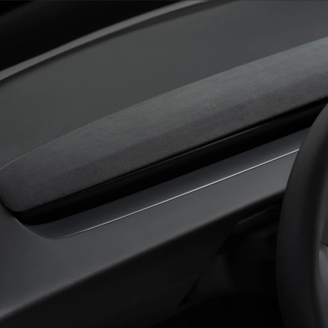 Tesla Model 3/Y Dashboard Décor Wing - Charcoal Suede - photo 3