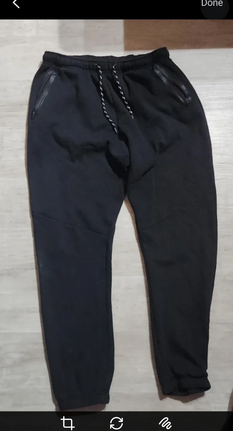 Black Jogger Pants with Zipper Pockets
