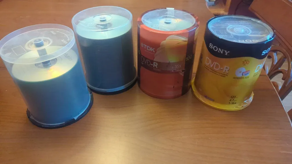 TDK, Sony, Verbatim DVD-Rs