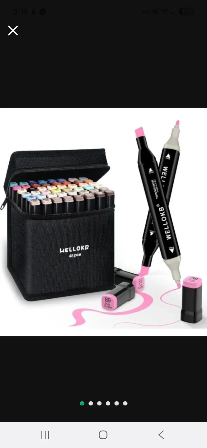 Alcohol Markers, 48 Colors Dual Tip Art Markers for Coloring image indicator(4)