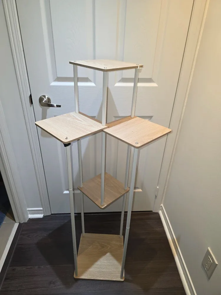 Plant Stand - Light Wood & White