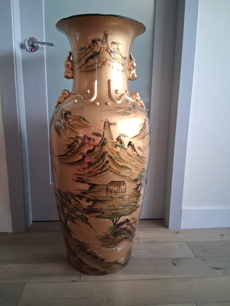 Large Decorative Gold Vase