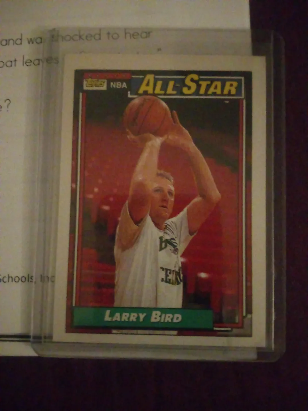 1991-92 NBA All-Star Larry Bird Card