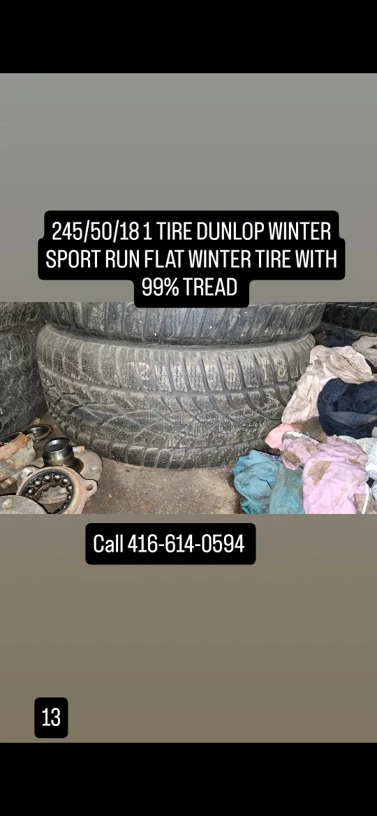 Dunlop Winter Tire 245/50/18 - 99% Tread