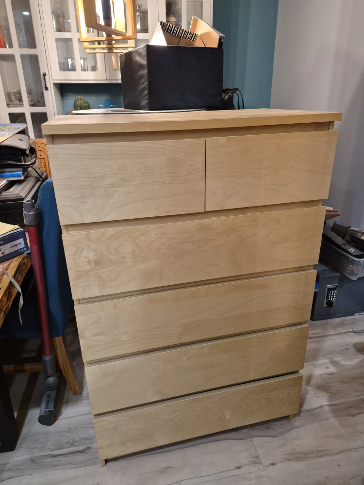 Wooden 6-Drawer Dresser