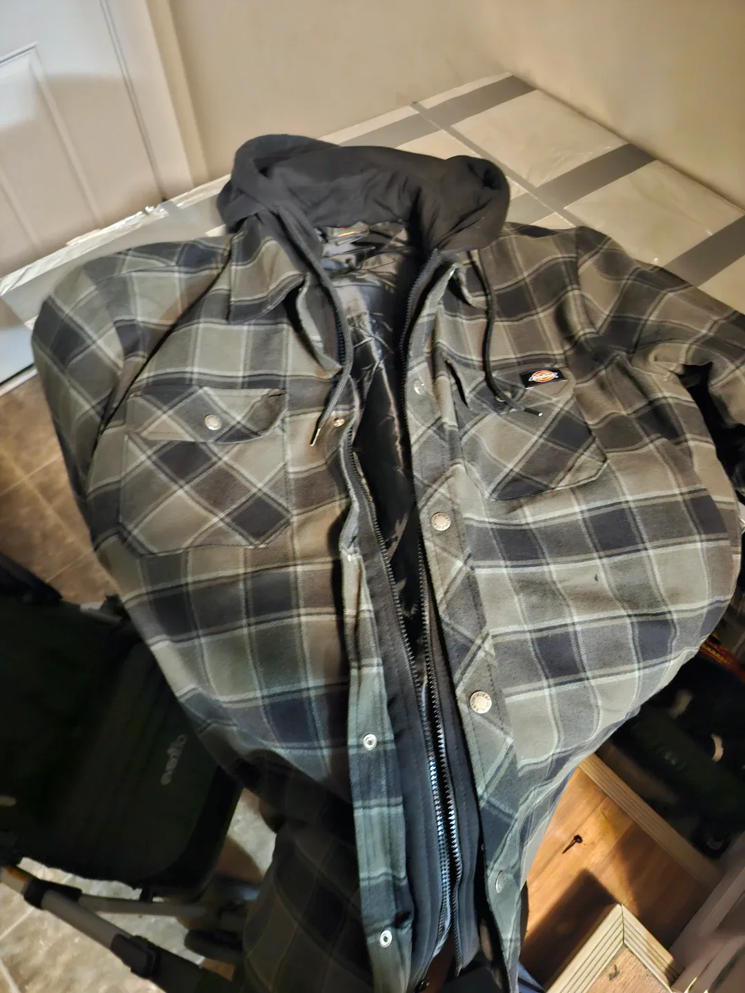 Dickies Flannel Shirt Jacket with Hood thumbnail