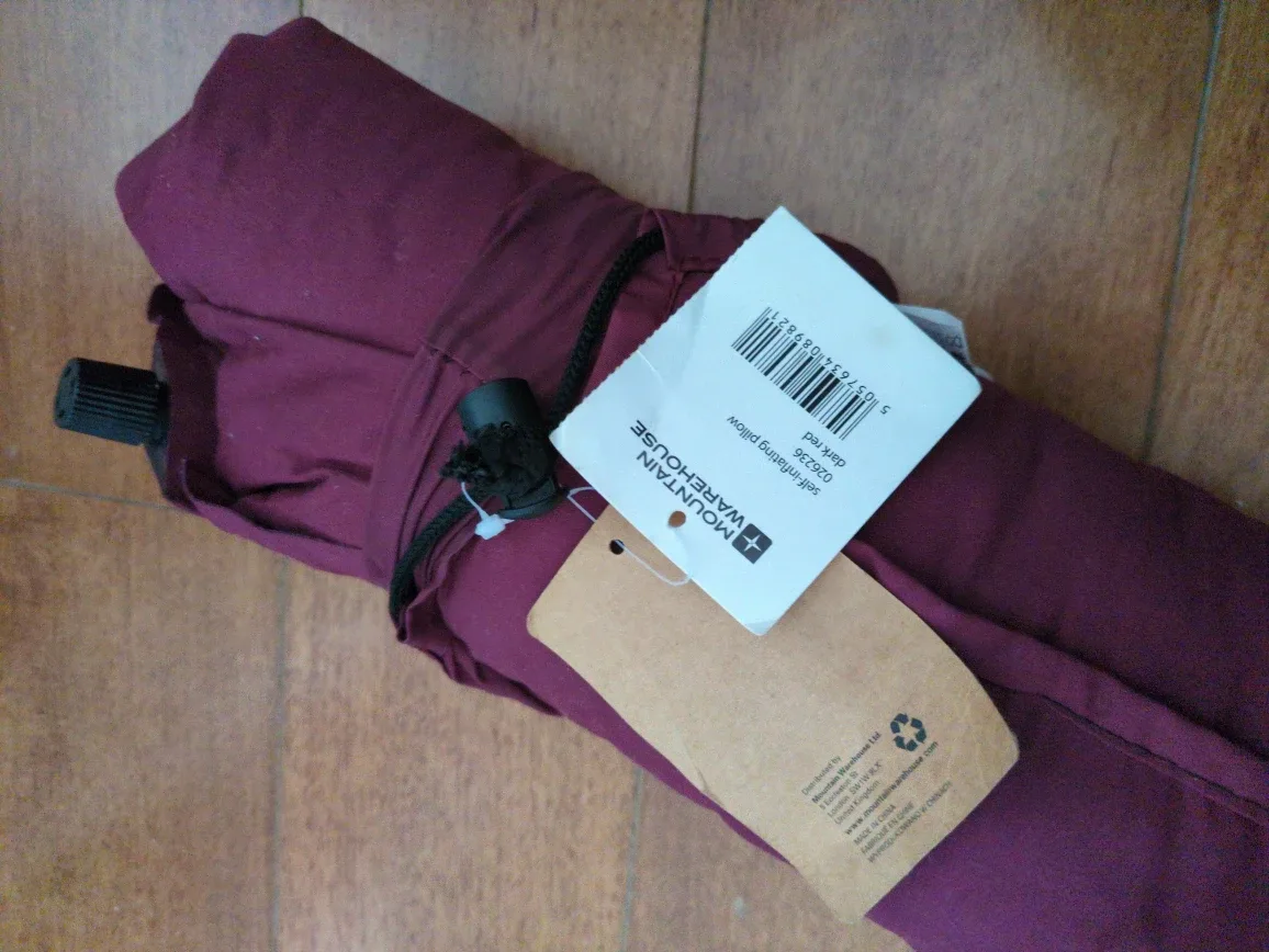 Self-Inflating Camping Pillow - Dark Red