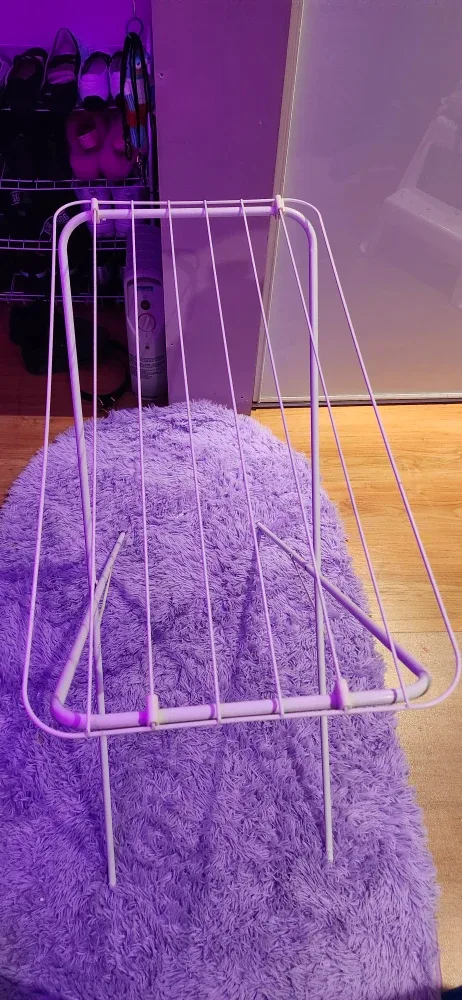 White Folding Clothes Drying Rack image indicator(2)