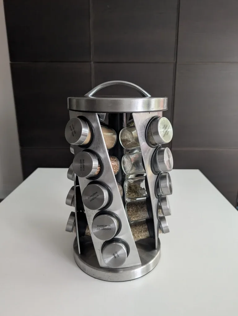 Rotating Spice Rack with Jars