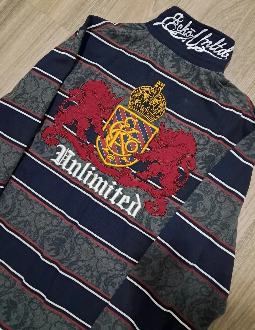 Ecko Unlimited Striped Long Sleeve Polo Shirt - photo 3