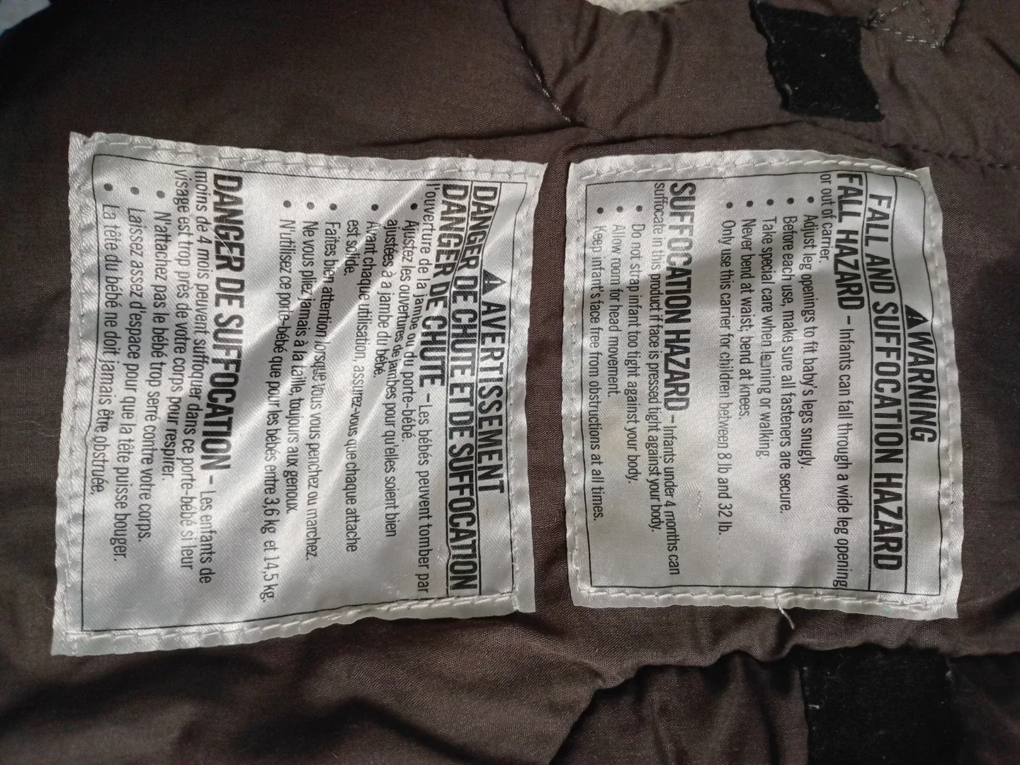 Baby Carrier - Fall & Suffocation Hazard image indicator(3)