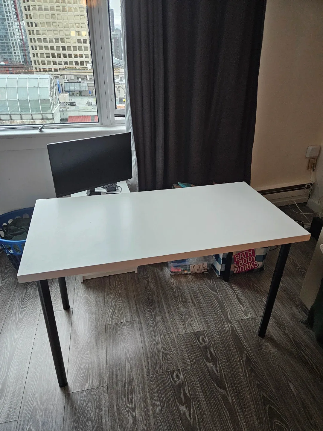 IKEA LINNMON / ADILS Table/work desk- White/Black