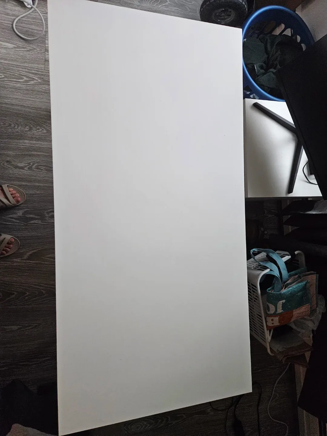 IKEA LINNMON / ADILS Table/work desk- White/Black image indicator(3)