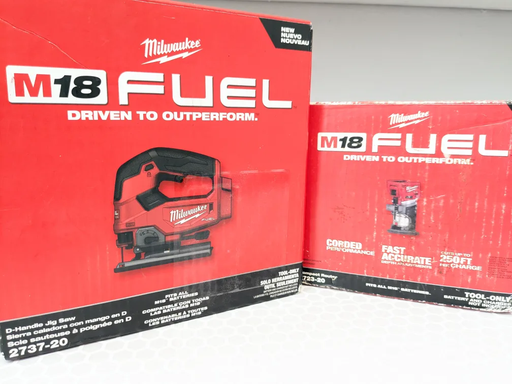 M18 Milwaukee FUEL Jigsaw + FUEL Compact Router image indicator(3)